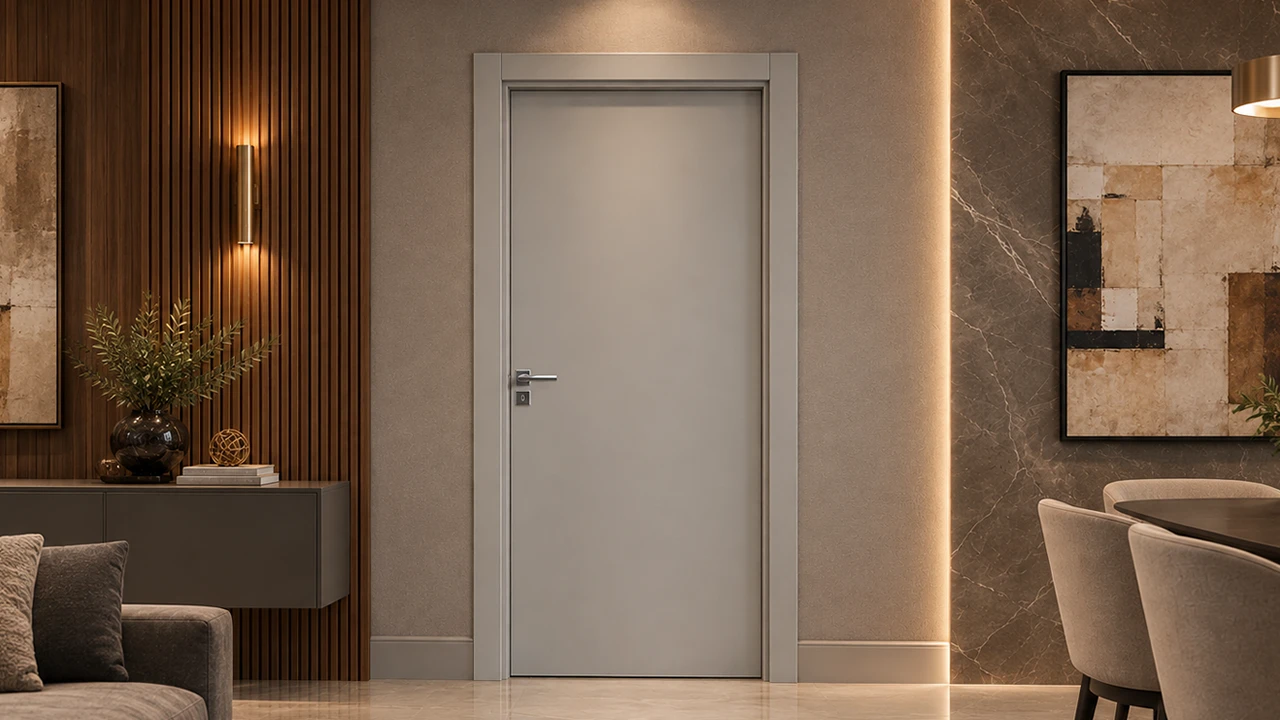 Porta Interna Cinza - Linha Elegance | Scharlau Madeiras