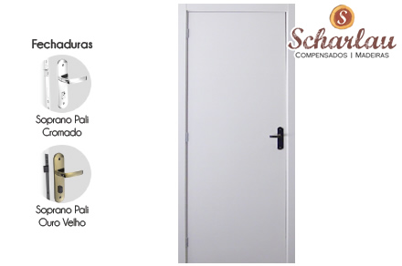 Porta interna acabada com pintura UV | Padrão Branca Porta interna acabada com pintura UV | Padrão Branca | Compensados e Madeiras Scharlau Ltda