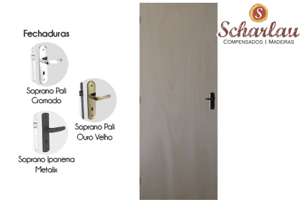 Porta interna para pintura com capa Virola | Compensados e Madeiras Scharlau Ltda